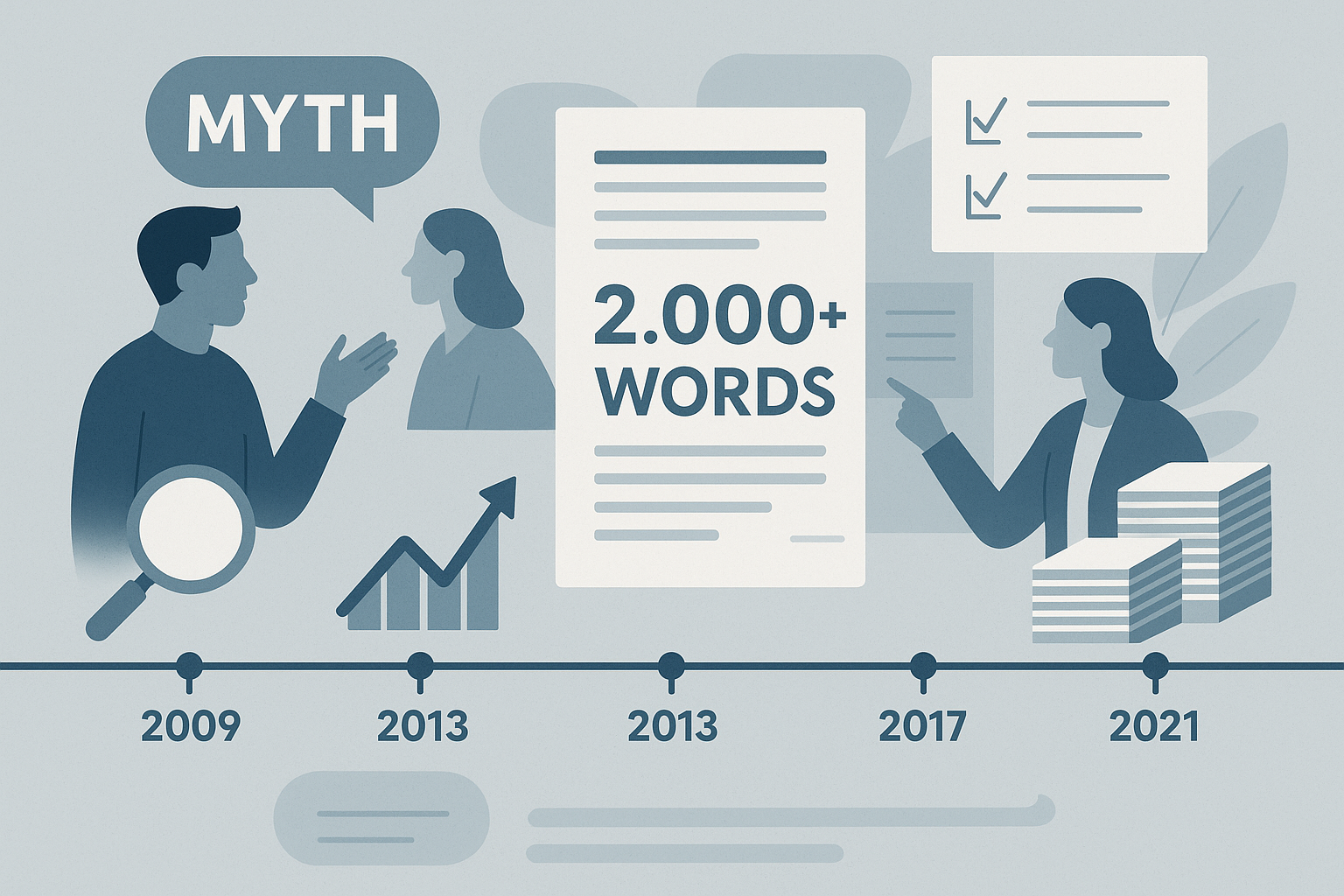 Long-Form Content Myth Timeline